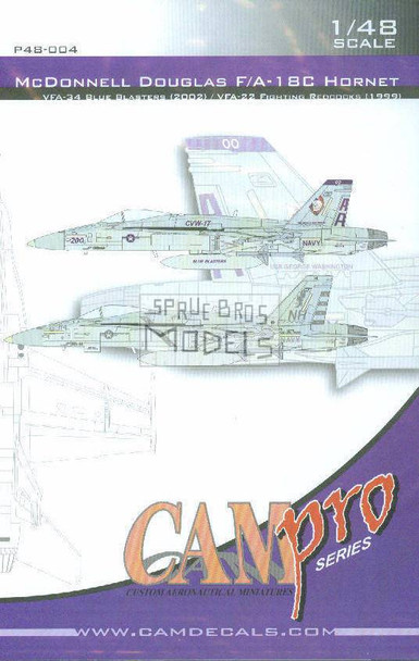 CAMP48004 1:48 CAM Pro Decals - F-18C Hornet VFA-34 VFA-22 #P48004