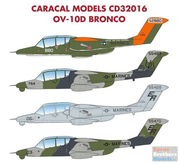 CARCD32016 1:32 Caracal Models Decals - OV-10D Bronco