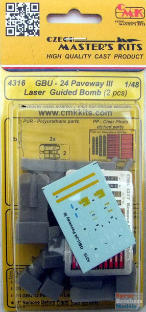 CMK4316 1:48 CMK GBU-24 Paveway III Laser Guided Bomb (2 pcs)
