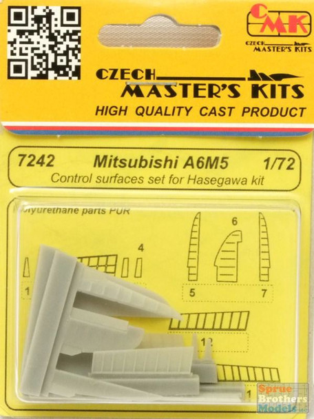 CMK7242 1:72 CMK A6M5 Zero Control Surfaces Set (HAS kit)