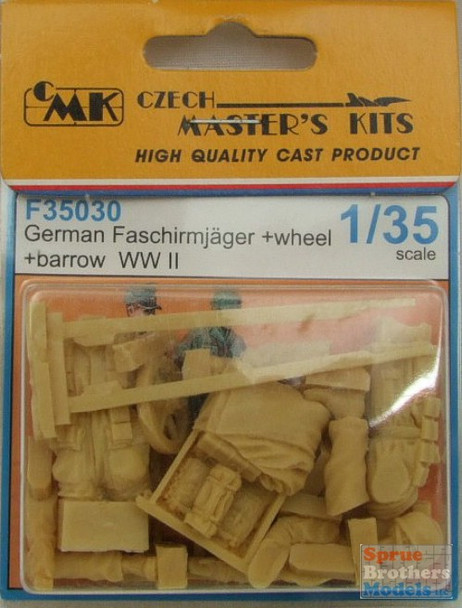 CMKF35030 1:35 CMK Figures - German Fallschirmjager & Wheelbarrow #35030