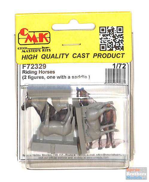 CMKF72329 1:72 CMK Figures - Riding Horses (2Figs., One with a Saddle)