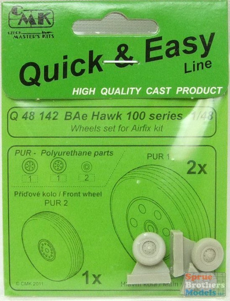 CMKQ48142 1:48 CMK Quick & Easy BAe Hawk 100 Series Wheels (AFX kit) #Q48142