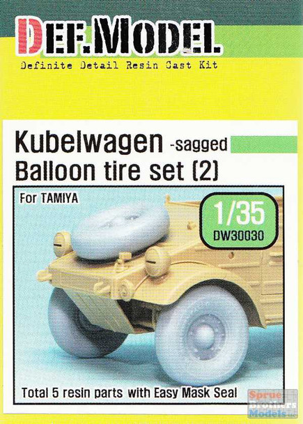 DEFDW30030 1:35 DEF Model Kubelwagen Balloon Sagged Wheel Set #2 (TAM kit)