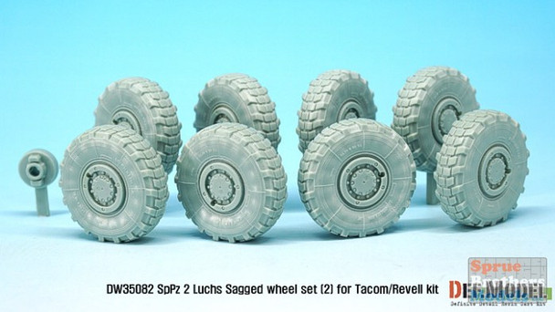 DEFDW35082 1:35 DEF Model SpPz 2 Luchs Michelin XL Sagged Wheel Set (TAK/REV kit)