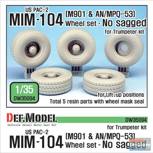 DEFDW35094 1:35 DEF Model US PAC-2 MIM-104 (M901 & AN/MPQ-53) Wheel Set (TRP kit)