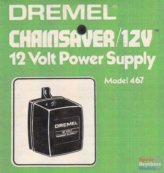 DRE00467 Dremel Chainsaver/12V 12 Volt Power Supply #467