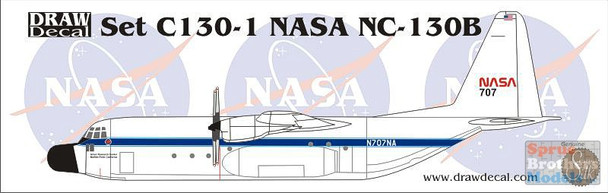 DWD48C130-01 1:48 Draw Decal NC-130B Hercules NASA #48-C130-1