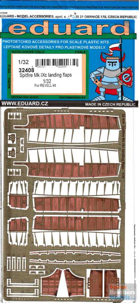 EDU32408 1:32 Eduard PE - Spitfire Mk.IXc Landing Flaps (REV kit)