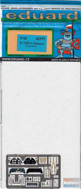 EDU32777 1:32 Eduard Color PE - Bf 109E-4 Weekend Edition Detail Set (EDU kit)