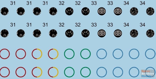 ASCAS24GER 1:24 Airscale Instrument Dial Decals - Luftwaffe