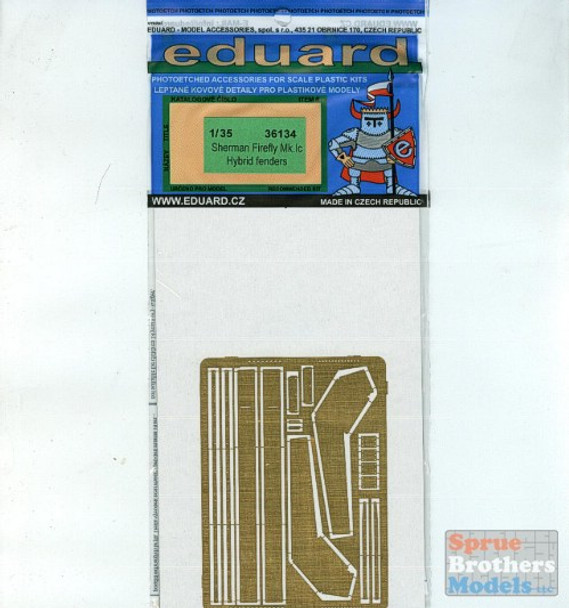 EDU36134 1:35 Eduard PE - Sherman Firefly Mk Ic Hybrid Fenders (DRA kit) #36134
