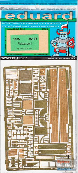 EDU36135 1:35 Eduard PE - Flakpanzer I Detail Set (DRA kit) #36135