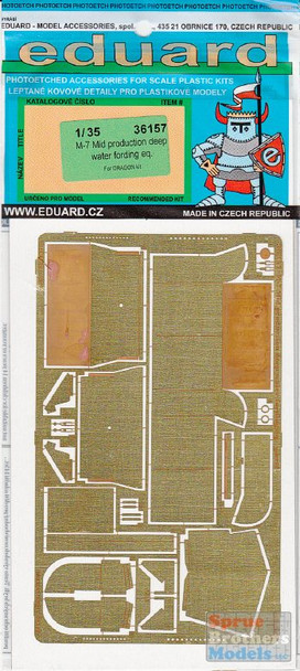 EDU36157 1:35 Eduard PE - M7 Priest Mid Production Deep Water Fording Equipment (DRA kit) #36157