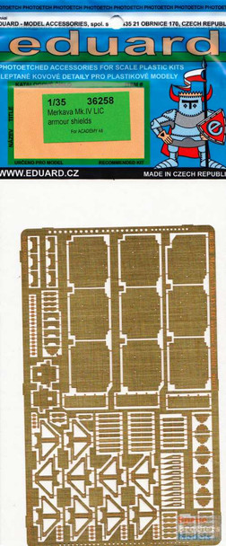 EDU36258 1:35 Eduard PE - Merkava Mk IV LIC Armor Shields (ACA kit)
