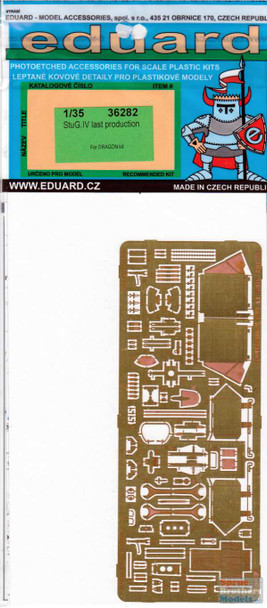 EDU36282 1:35 Eduard PE - STuG IV :ast Production Detail Set (DRA kit)