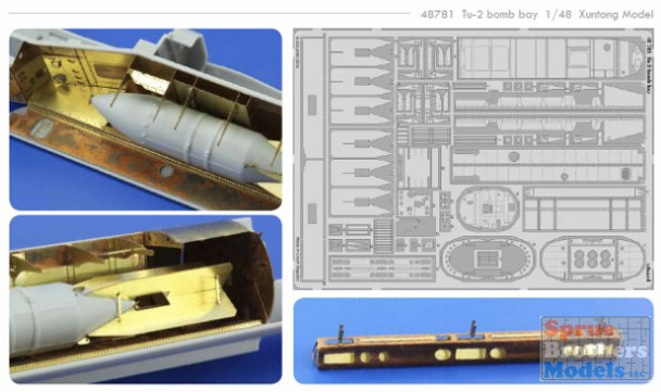 EDU48781 1:48 Eduard PE - Tu-2 Bomb Bay Detail Set (XTM kit)