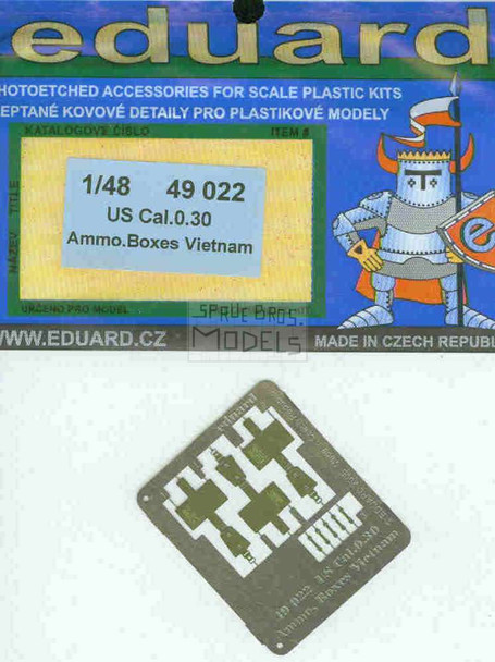 EDU49022 1:48 Eduard Color PE - Vietnam US Cal 0.30 Ammo Boxes #49022