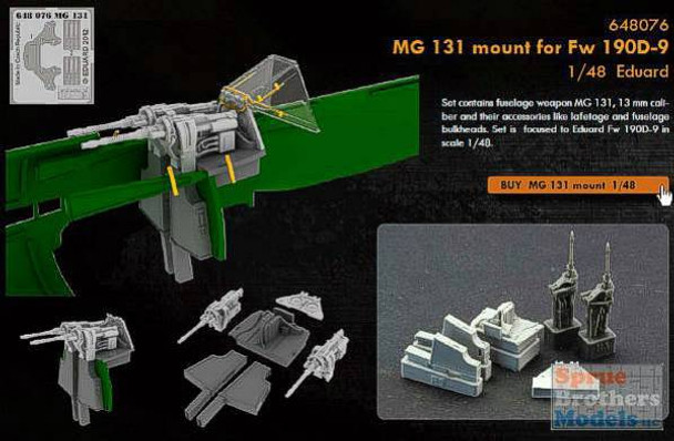 EDU648076 1:48 Eduard MG 131 Mount for Fw 190D-9 (EDU kit)