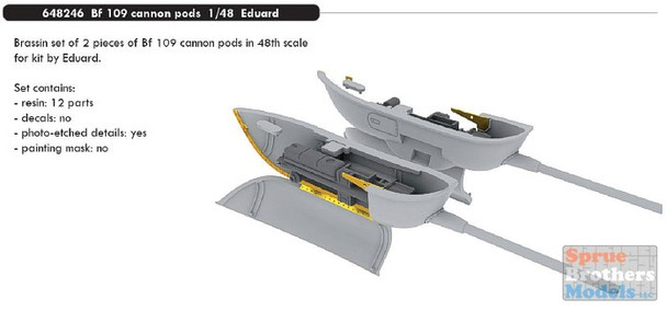 EDU648246 1:48 Eduard Bf 109 Cannon Pods (EDU kit)