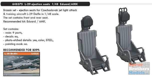 EDU648375 1:48 Eduard Brassin L-29 Delfin Ejection Seats (EDU/AMK kit)