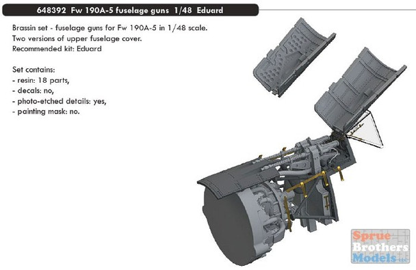 EDU648392 1:48 Eduard Fw 190A-5 Fuselage Guns (EDU kit)