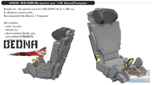 EDU648429 1:48 Eduard MiG-23MF/ML Flogger Ejection Seat (EDU/TRP kit)