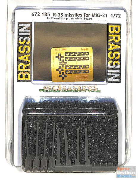 EDU672185 1:72 Eduard Brassin R-3S Missiles for MiG-21 (EDU kit)