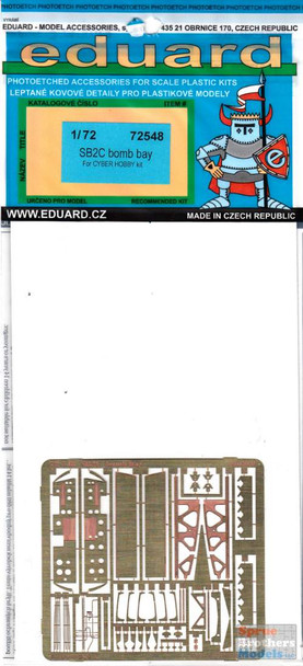 EDU72548 1:72 Eduard PE - SB2C Helldiver Bomb Bay Detail Set (CHC kit)
