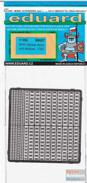 EDU99057 1:350 Eduard PE - WW2 German Doors and Windows #99057