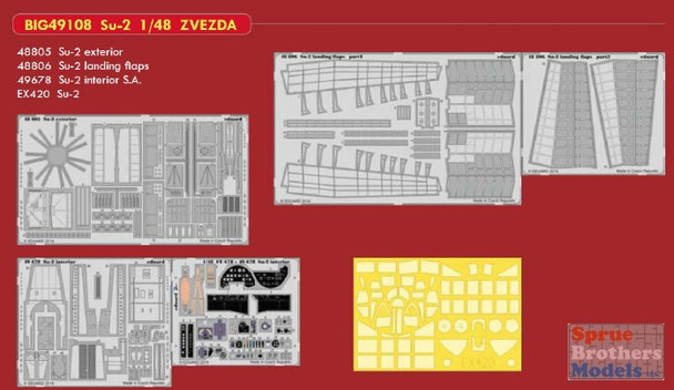 EDUBIG49108 1:48 Eduard BIG ED Su-2 Super Detail Set (ZVE kit)