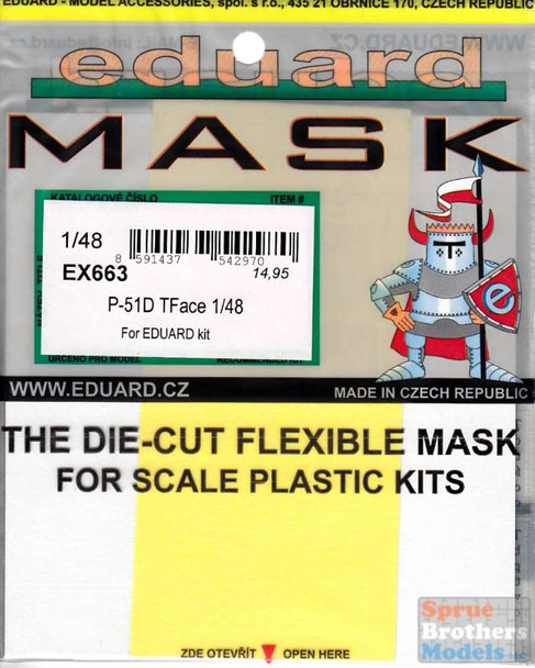 EDUEX663 1:48 Eduard Mask - P-51D Mustang TFace (EDU kit)