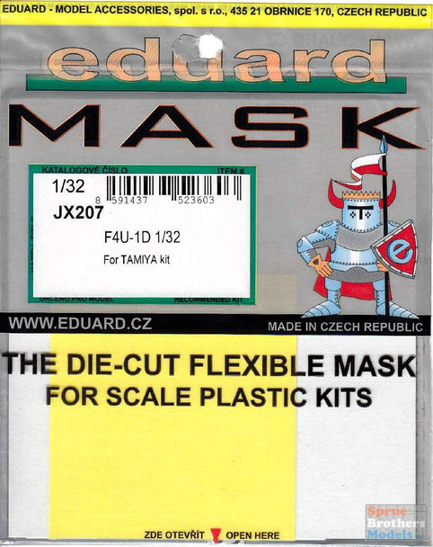EDUJX207 1:32 Eduard Mask - F4U-1D Corsair (TAM kit)