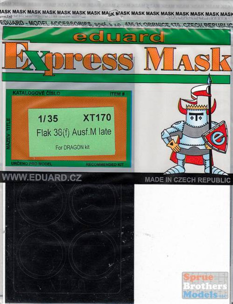 EDUXT170 1:35 Eduard Mask - Flak 38(f) Ausf M Late (DRA kit)