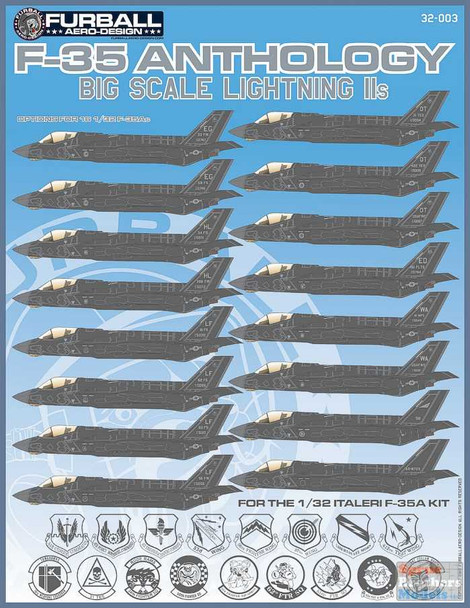 FUR32003 1:32 Furball Aero Design F-35A Lightning II Anthology "Big Scale Lightning II's"