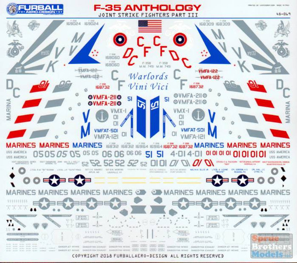 FUR48069 1:48 Furball Aero Design F-35B Lightning II Anthology Joint Strike Fighters Part III