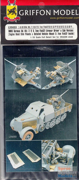 GFNL35033 1:35 Griffon Sd Kfz 7/2 Flak 37 (Armored Cab Version) Detail Set (DRA kit) #L35033