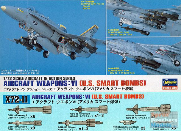 HAS35011 1:72 Hasegawa Weapons Set VI - US Smart Bombs