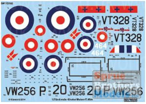 KSW172102 1:72 Kits-World Decals Meteor F4 RAF RDNAS - Sprue