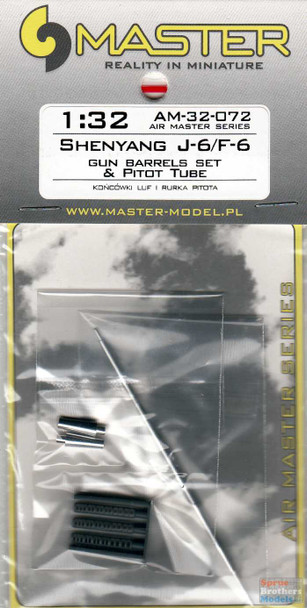 MASAM32072 1:32 Master Model Shenyang J-6/F-6 Gun Barrels & Pitot Tube Set