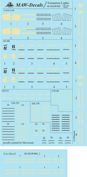 MAW48008 1:48 MAW Decals - Formation Lights #48008