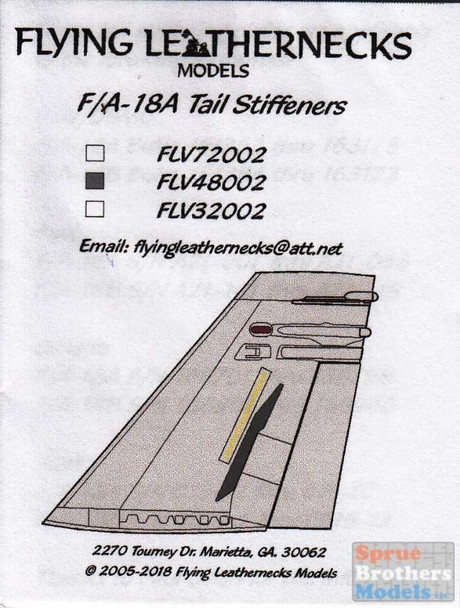 ORDV48002 1:48 Orion F-18A Hornet Tail Stiffeners