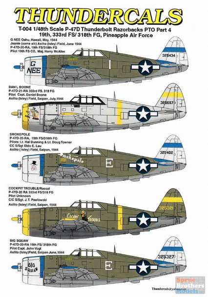 TCA48004 1:48 Thundercals P-47D Thunderbolt Razorback PTO Part 4