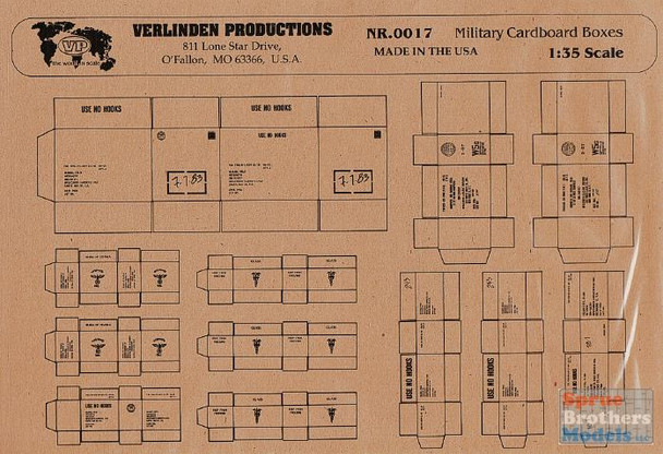 VER0017 1:35 Verlinden Military Cardboard Boxes