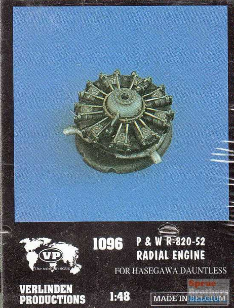 VER1096 1:48 Verlinden P&W R-820-52 Radial Engine (for Hasegawa Dauntless)
