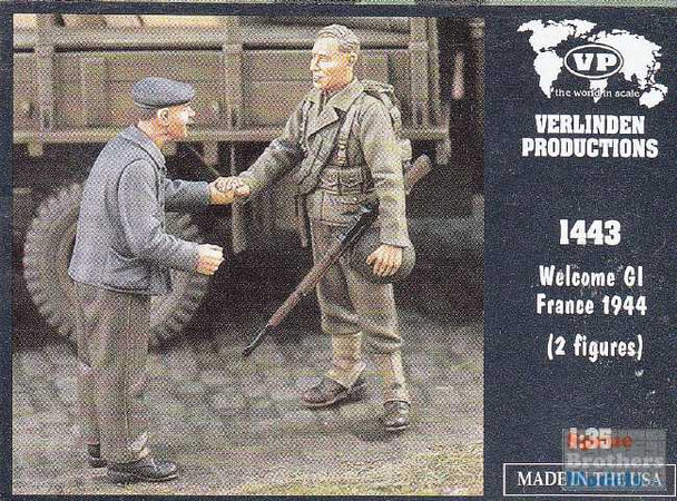 VER1443 1:35 Verlinden Welcome GI France 1944 Figure Set (2 Figures)