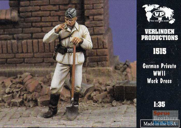 VER1515 1:35 Verlinden Figure Set - German Private WW2 Work Dress (2 figures)
