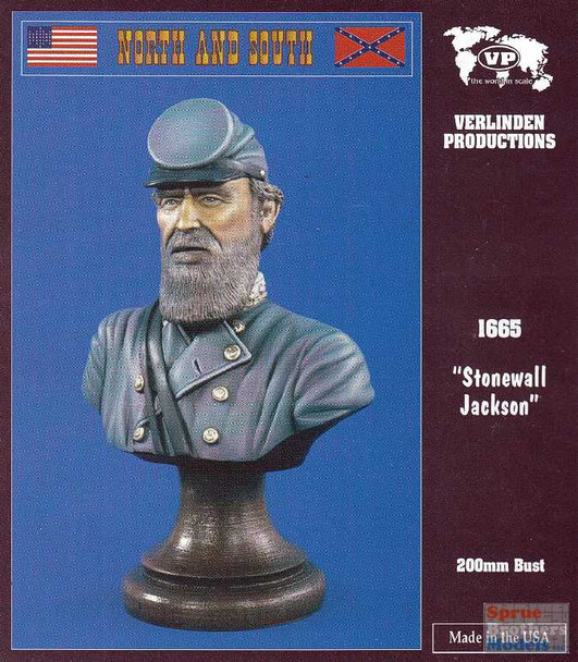 VER1665 200mm Verlinden North and South Bust - Stonewall Jackson