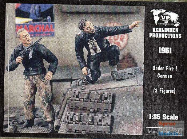 VER1951 1:35 Verlinden Figure Set - Under Fire! German (2 figures)