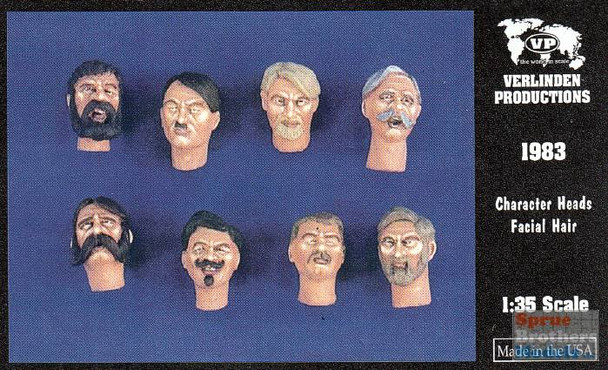 VER1983 1:35 Verlinden Character Heads with Facial Hair Set